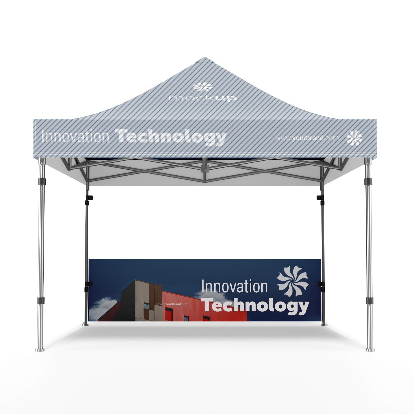 Custom Tent Half Wall - Full Color for 10ft Canopy Tents | 777Sign